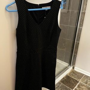 Loft sleeveless polka dot dress